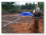 Foundation lines were marked out.