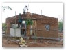 Gable wall's crowning moment. The brickwork was done surprisingly quickly.